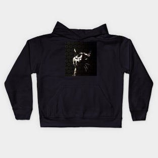 Black Cat Portrait Kids Hoodie